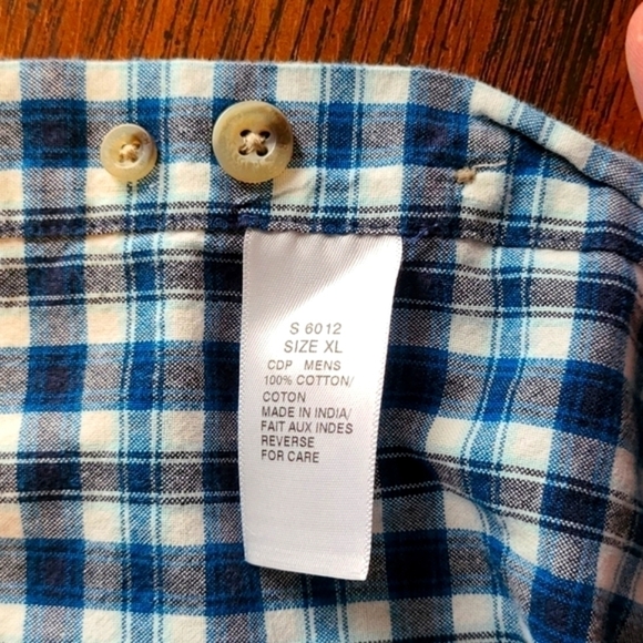 Woolrich Blue Plaid Button-Up Shirt - Picture 3 of 3